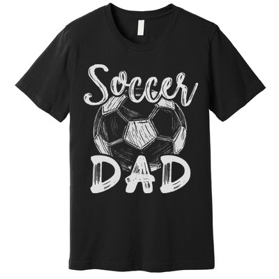 Soccer Dad For Family Matching Team Player Soccer Ball Premium T-Shirt