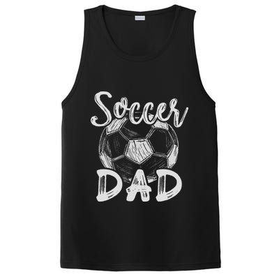 Soccer Dad For Family Matching Team Player Soccer Ball PosiCharge Competitor Tank