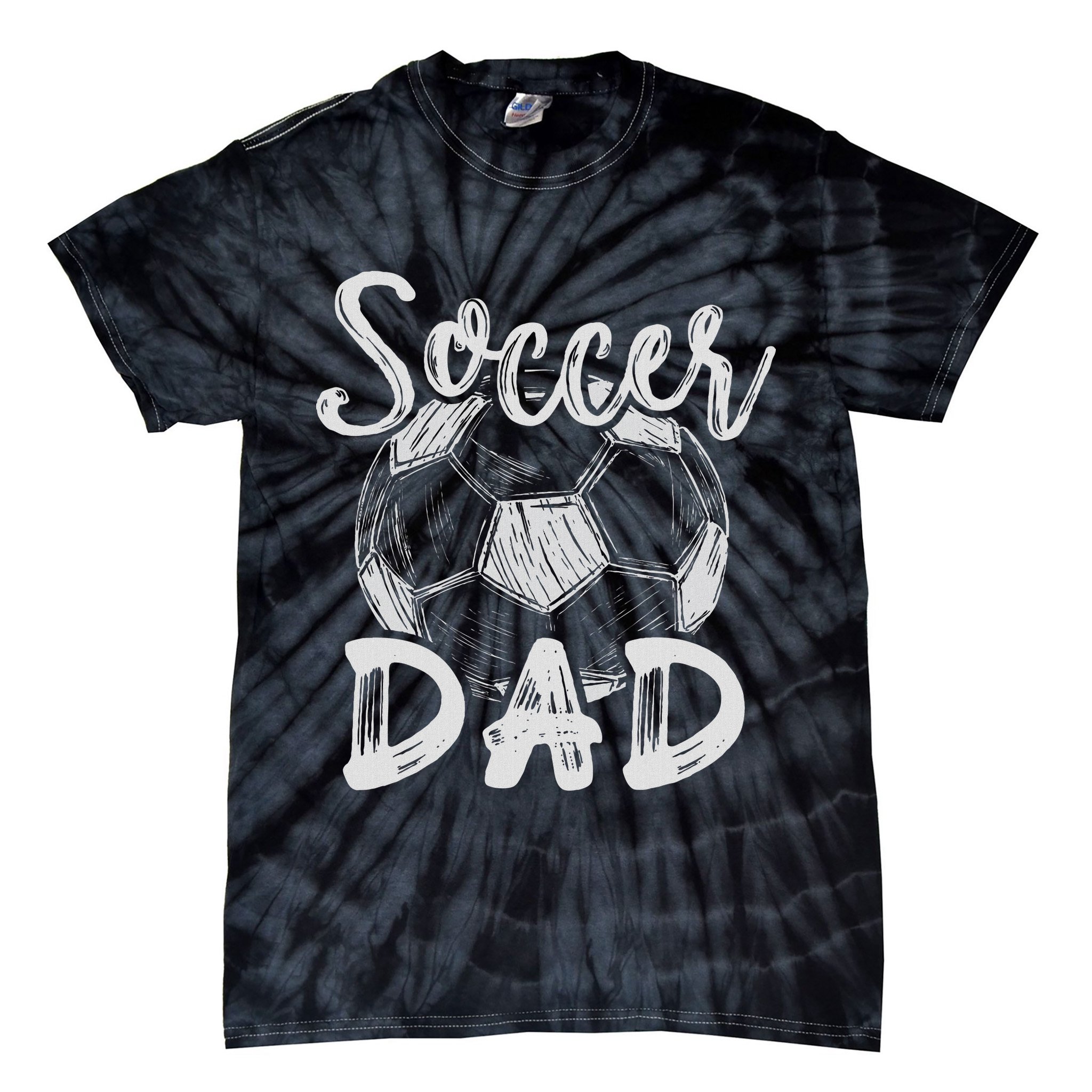 Soccer Dad For Family Matching Team Player Soccer Ball Tie-Dye T-Shirt