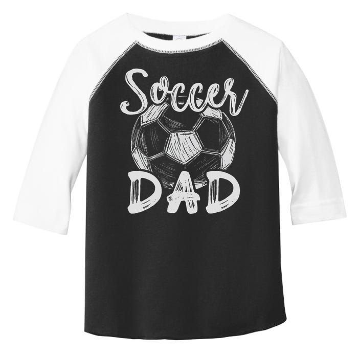 Soccer Dad For Family Matching Team Player Soccer Ball Toddler Fine Jersey T-Shirt