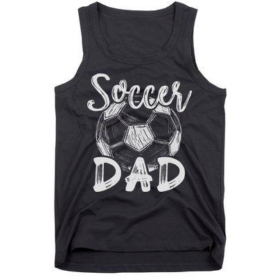 Soccer Dad For Family Matching Team Player Soccer Ball Tank Top