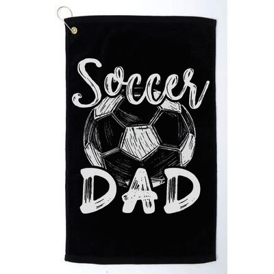 Soccer Dad For Family Matching Team Player Soccer Ball Golf Towel