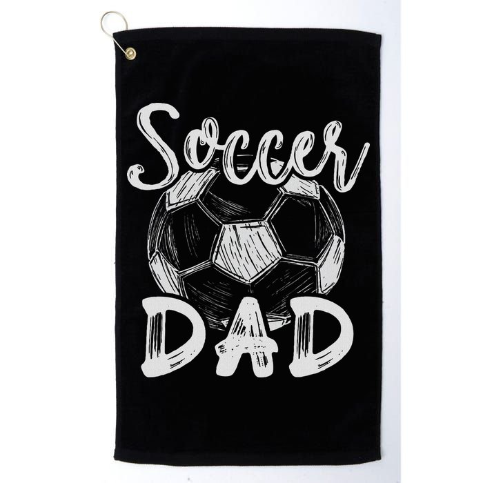 Soccer Dad For Family Matching Team Player Soccer Ball Golf Towel