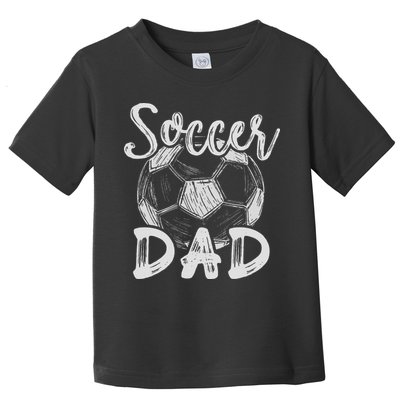 Soccer Dad For Family Matching Team Player Soccer Ball Toddler T-Shirt