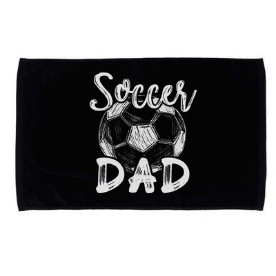 Soccer Dad For Family Matching Team Player Soccer Ball Microfiber Hand Towel