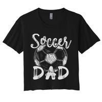 Soccer Dad For Family Matching Team Player Soccer Ball Crop Top