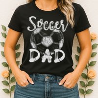 Soccer Dad For Family Matching Team Player Soccer Ball Womens T-Shirt