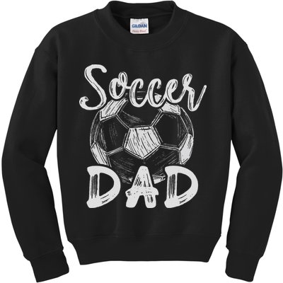 Soccer Dad For Family Matching Team Player Soccer Ball Kids Sweatshirt