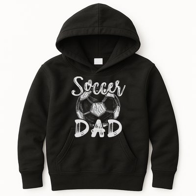 Soccer Dad For Family Matching Team Player Soccer Ball Kids Hoodie