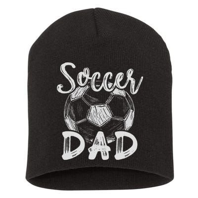 Soccer Dad For Family Matching Team Player Soccer Ball Short Acrylic Beanie