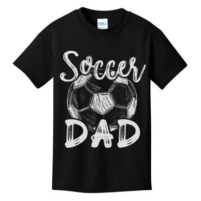 Soccer Dad For Family Matching Team Player Soccer Ball Kids T-Shirt
