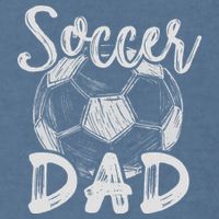 Soccer Dad For Family Matching Team Player Soccer Ball Garment-Dyed Sweatshirt