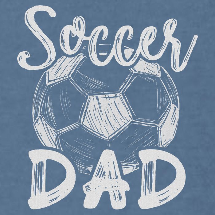Soccer Dad For Family Matching Team Player Soccer Ball Garment-Dyed Sweatshirt
