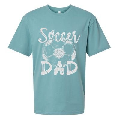 Soccer Dad For Family Matching Team Player Soccer Ball Sueded Cloud Jersey T-Shirt