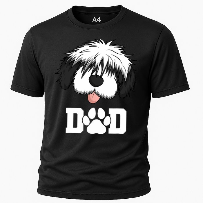 Sheepadoodle Dad Father Gift Idea for Father's Day Cooling Performance Crew T-Shirt