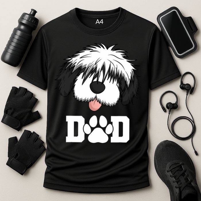 Sheepadoodle Dad Father Gift Idea for Father's Day Cooling Performance Crew T-Shirt