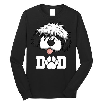 Sheepadoodle Dad Father Gift Idea for Father's Day Long Sleeve Shirt