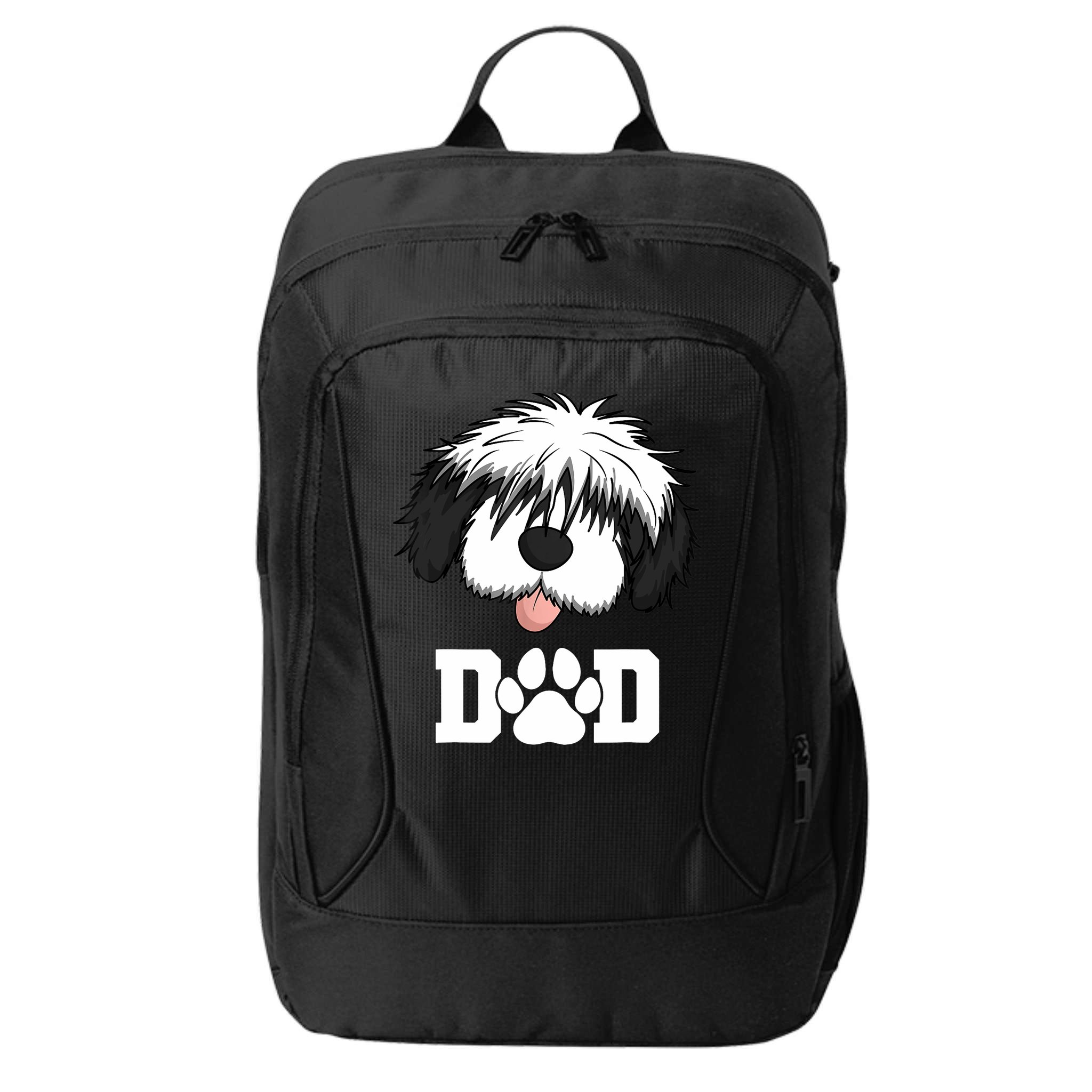 Sheepadoodle Dad Father Gift Idea for Father's Day City Backpack