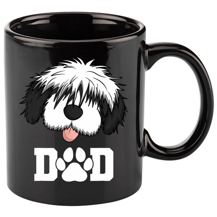 Sheepadoodle Dad Father Gift Idea for Father's Day 11oz C Handle Ceramic Mug