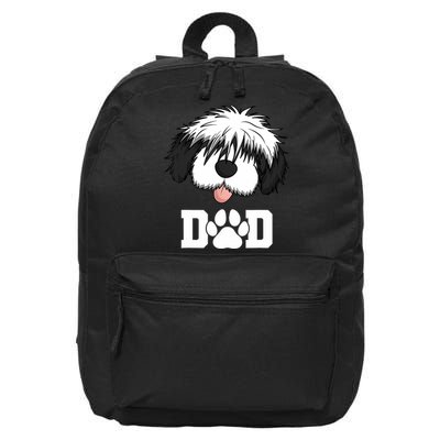 Sheepadoodle Dad Father Gift Idea for Father's Day 16 in Basic Backpack