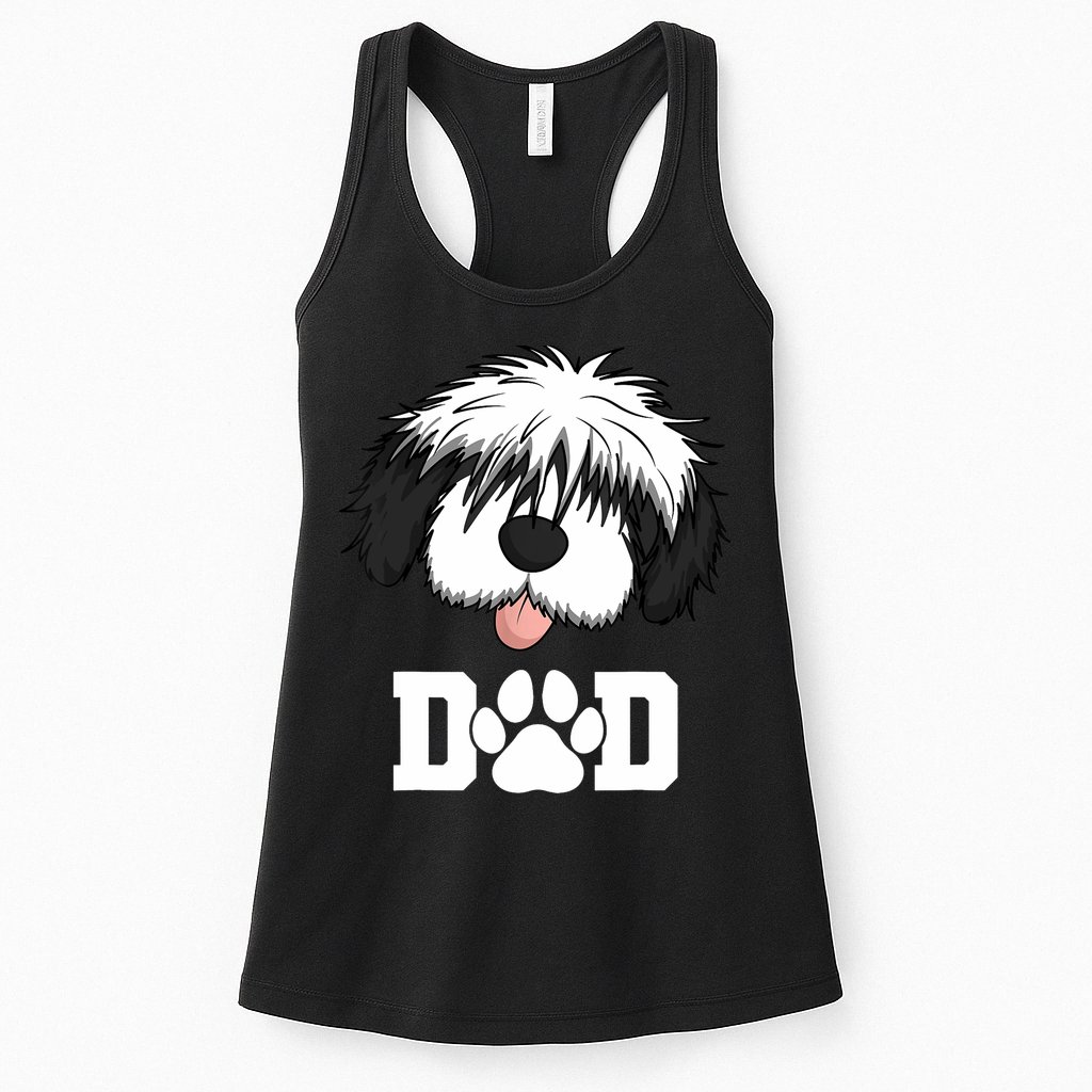 Sheepadoodle Dad Father Gift Idea for Father's Day Womens Tank Top