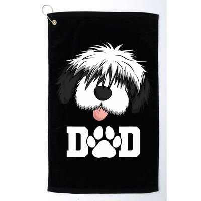 Sheepadoodle Dad Father Gift Idea for Father's Day Golf Towel