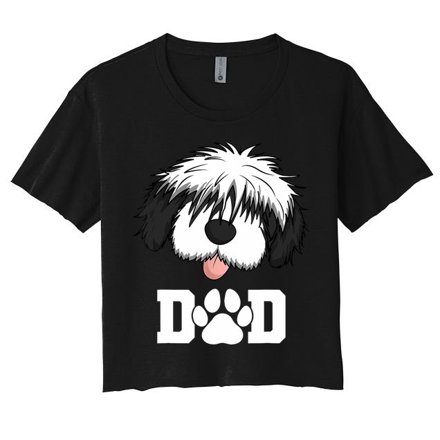 Sheepadoodle Dad Father Gift Idea for Father's Day Crop Top