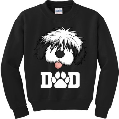 Sheepadoodle Dad Father Gift Idea for Father's Day Kids Sweatshirt