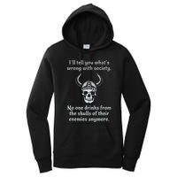 Skull Drink From The Skull Of Your Enemies Funny Women's Pullover Hoodie