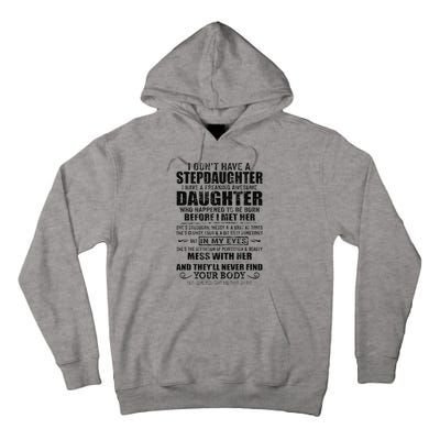 Step Dad Fathers Day Bonus Dad Gift From Wife Son Daughter Tall Hoodie