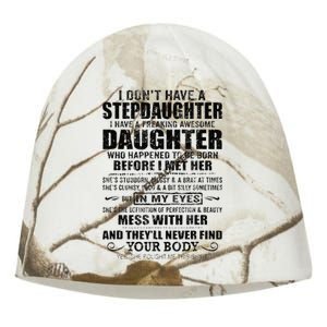 Step Dad Fathers Day Bonus Dad Gift From Wife Son Daughter Kati - Camo Knit Beanie