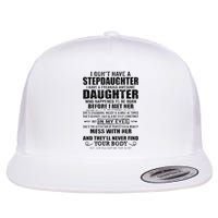 Step Dad Fathers Day Bonus Dad Gift From Wife Son Daughter Flat Bill Trucker Hat