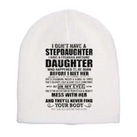 Step Dad Fathers Day Bonus Dad Gift From Wife Son Daughter Short Acrylic Beanie