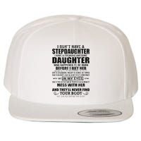 Step Dad Fathers Day Bonus Dad Gift From Wife Son Daughter Wool Snapback Cap