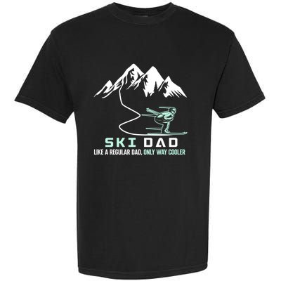 Ski Dad Funny Cute Winter Skiing Gift Garment-Dyed Heavyweight T-Shirt