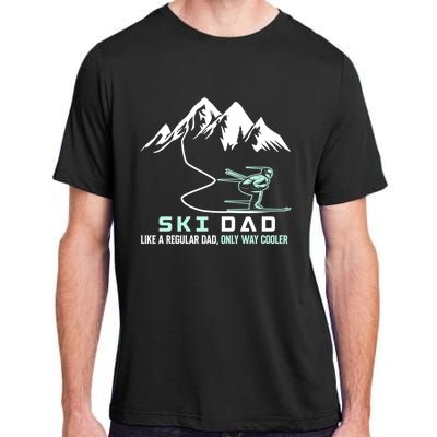 Ski Dad Funny Cute Winter Skiing Gift Adult ChromaSoft Performance T-Shirt