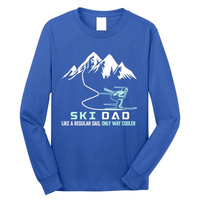 Ski Dad Funny Cute Winter Skiing Gift Long Sleeve Shirt