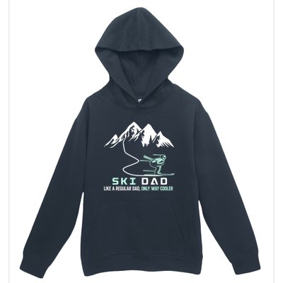 Ski Dad Funny Cute Winter Skiing Gift Urban Pullover Hoodie