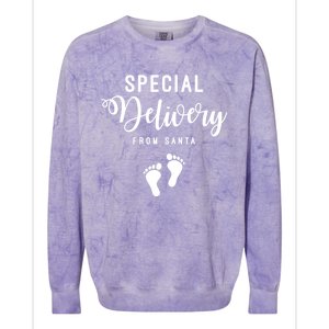 Special Delivery From Santa Pregnancy Announcet Gift Colorblast Crewneck Sweatshirt