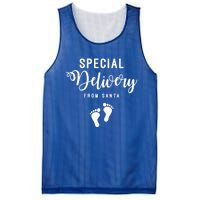 Special Delivery From Santa Pregnancy Announcet Gift Mesh Reversible Basketball Jersey Tank