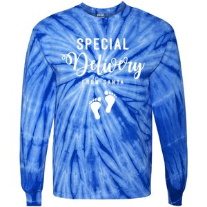 Special Delivery From Santa Pregnancy Announcet Gift Tie-Dye Long Sleeve Shirt