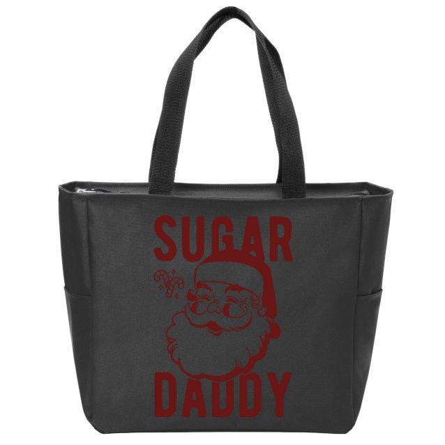 Sugar Daddy Funny Santa Christmas Zip Tote Bag
