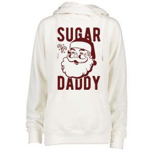 Sugar Daddy Funny Santa Christmas Womens Funnel Neck Pullover Hood