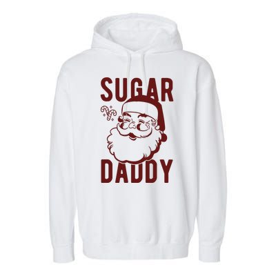 Sugar Daddy Funny Santa Christmas Garment-Dyed Fleece Hoodie