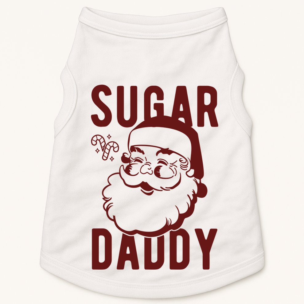 Sugar Daddy Funny Santa Christmas Doggie Tank