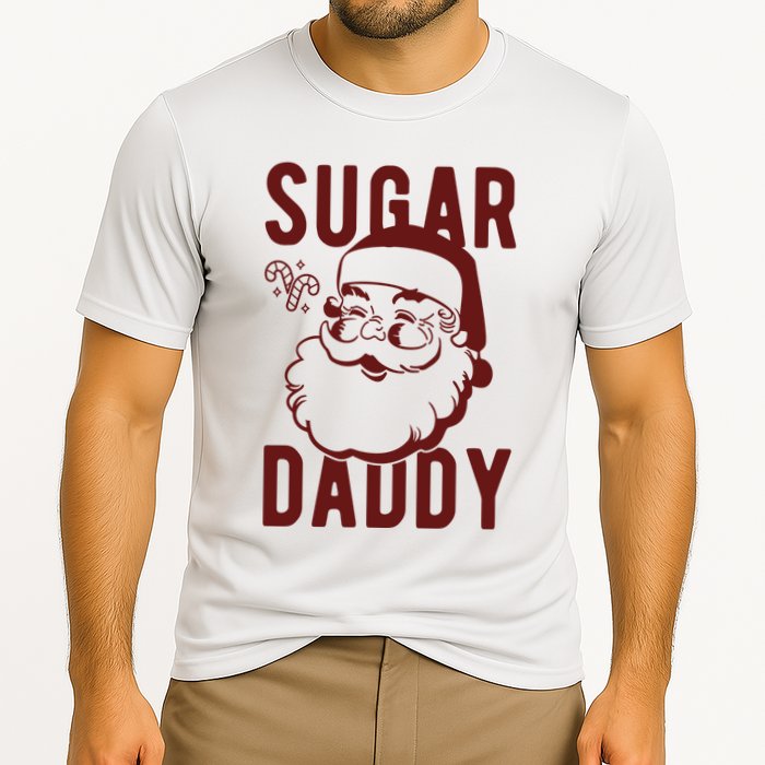 Sugar Daddy Funny Santa Christmas Cooling Performance Crew T-Shirt
