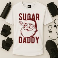 Sugar Daddy Funny Santa Christmas Cooling Performance Crew T-Shirt