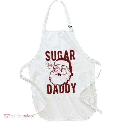 Sugar Daddy Funny Santa Christmas Full-Length Apron With Pockets