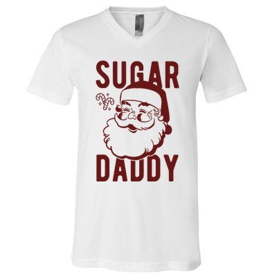 Sugar Daddy Funny Santa Christmas V-Neck T-Shirt