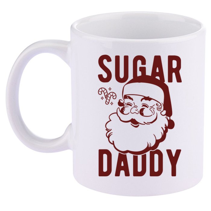 Sugar Daddy Funny Santa Christmas 11oz C Handle Ceramic Mug